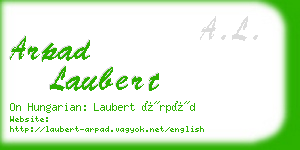 arpad laubert business card